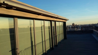 Cerramiento de terraza en la Castellana